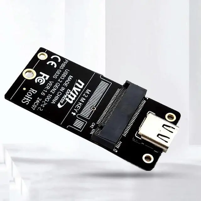 Alt view image 3 of 4 - NVME M.2 To Type-C SSD Case Converter Board HDD Enclosure Interposer Board JMS583 Chip USB3.2 10Gbps for 2230 2242 2260 2280 SSD