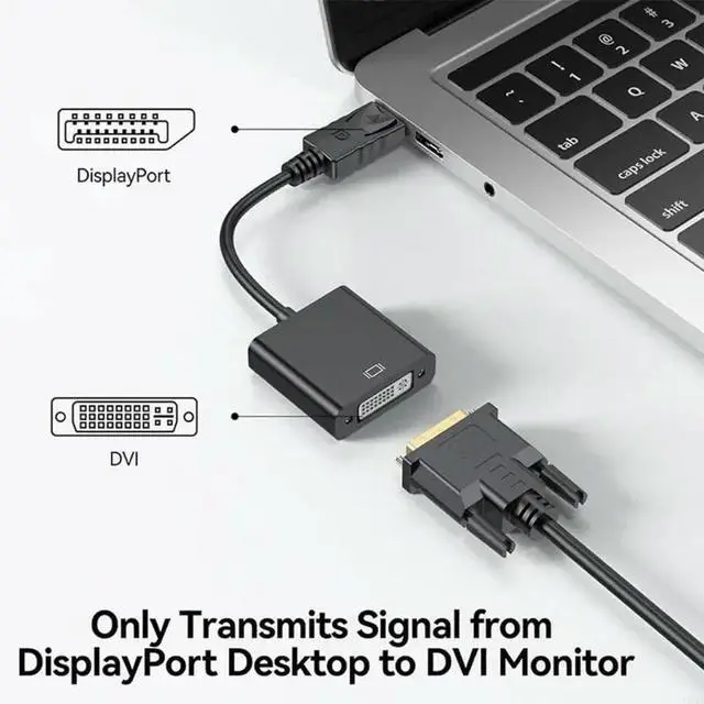 Alt view image 4 of 7 - DisplayPort Converter To DVI Converters 1080P 60Hz Enhances Transmission Portable For Laptop Monitor Setups