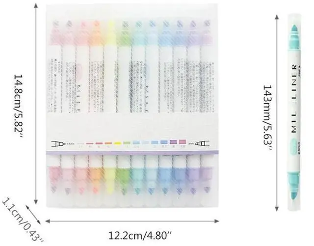 Main image of Bible Highlighters No Bleeding Ink Pastel Highlighter Gel Highlighters Pastel Highlighter Set Dry Highlighter Bible Mark