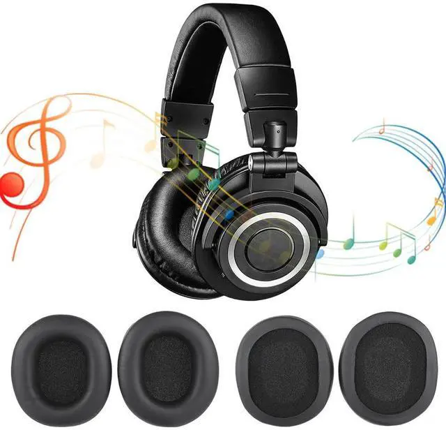 Main image of Replacement Ear Pads Cushions Ear Cups Cover for Audio Technica ATH M50X M50XBT M50RD M40X M30X M20X MSR7