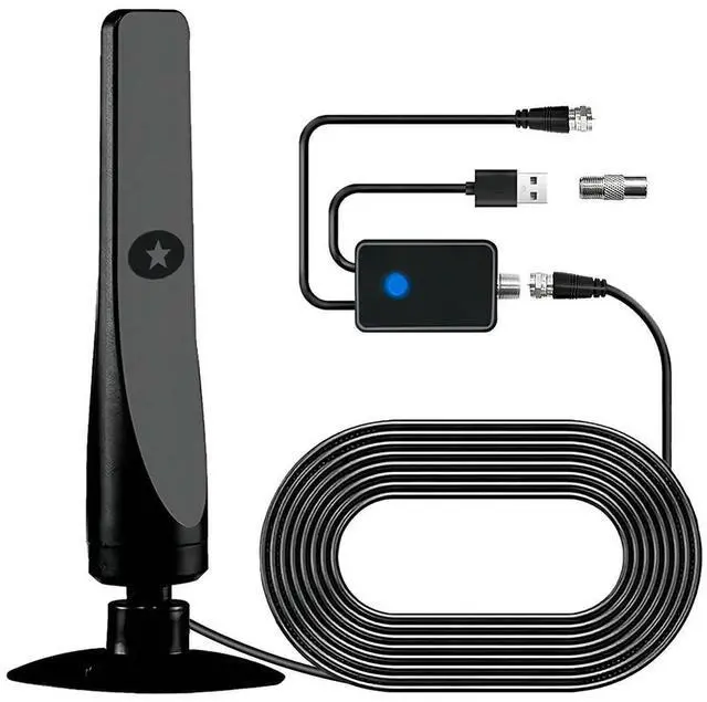 Alt view image 2 of 4 - TV Antenna with Booster HD Antenna Support 4K 1080P 50 Miles Range High Gain Aerial for TV