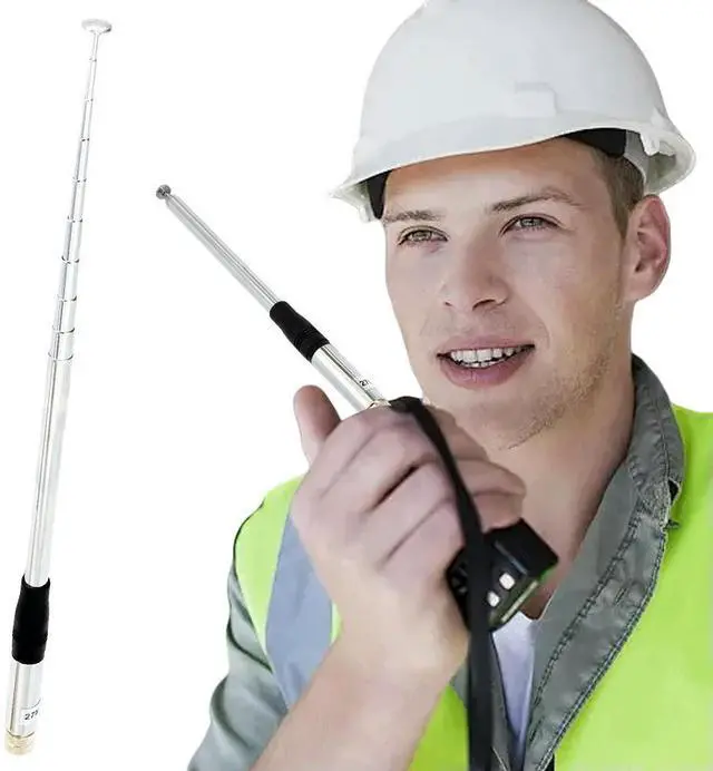Alt view image 2 of 4 - 27MHz Telescopic/Rod HT Antennas 2.15dB High Gain 23cm-130cm Telescopic CB Antenna Walkie Talkie Handheld Extended CB Antenna