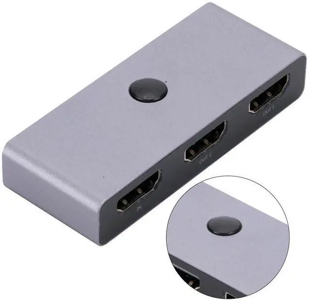 Alt view image 2 of 4 - 1 In 2 Out /2 In 1 Out HDMI-Compatible Switch Box Hub 4K@60HZ Multi HDMI-Compatible Adapter Bi-Directional for PS4 TV BOX