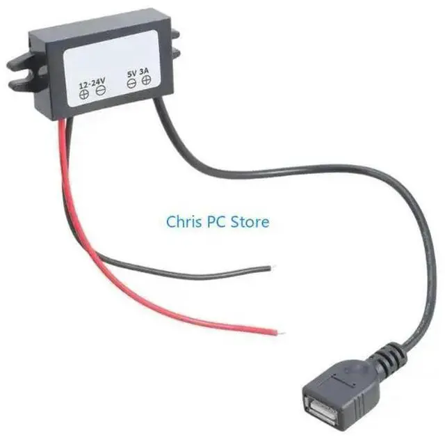 Main image of Universal 12V 24V To 5V 3A USB Converters Car Adapter For Charging Mobile Devices Cameras USB Lights LED Lamp