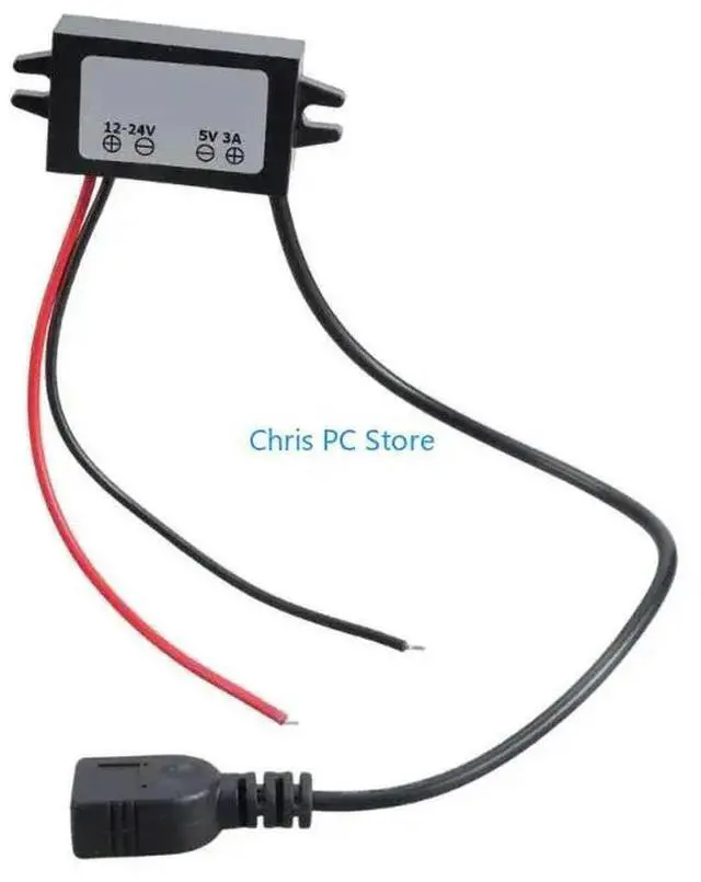 Alt view image 3 of 7 - Universal 12V 24V To 5V 3A USB Converters Car Adapter For Charging Mobile Devices Cameras USB Lights LED Lamp