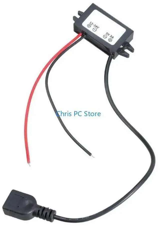 Alt view image 4 of 7 - Universal 12V 24V To 5V 3A USB Converters Car Adapter For Charging Mobile Devices Cameras USB Lights LED Lamp