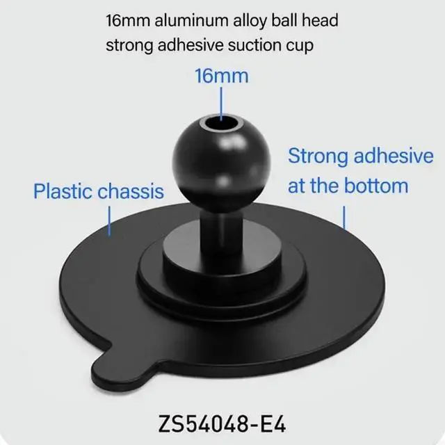 Alt view image 4 of 7 - Action Camera Flexible Adhesive Fixed Base 16mm Ball Head for Motorcycle Mount