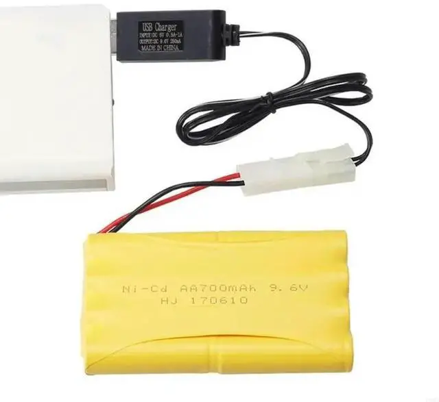 Alt view image 2 of 7 - Automotive Charging Cable USB Ni-Cd Ni-MH Batteries Pack KET-2P Plug Adapter 9.6V 250mA Output Car