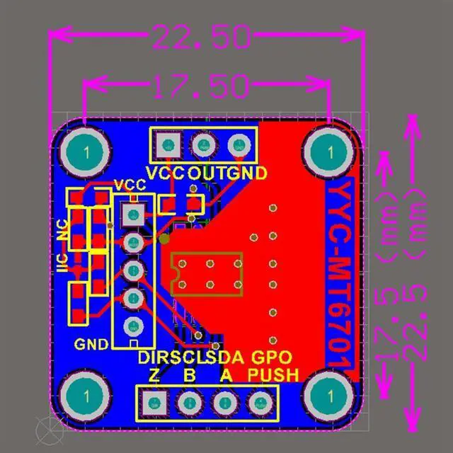 Alt view image 2 of 7 - Magnetic Encoder MT6701 Magnetic Induction Angle Measurement Sensor Module 14bit High Precision Can Replace AS5600