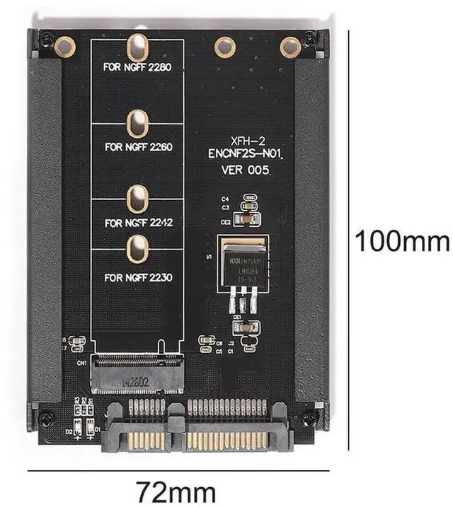 Alt view image 4 of 4 - M.2 M2.SSD SATA Adapter Card Professional NGFF to SATA3 Card 22PIN Computer PC Disk Converter for Win7/8/XP