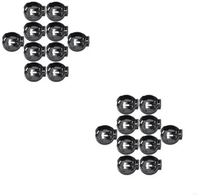 Alt view image 4 of 7 - 10 PCS Black CR2477 Coin Cell Button Socket Holder for 3V Button