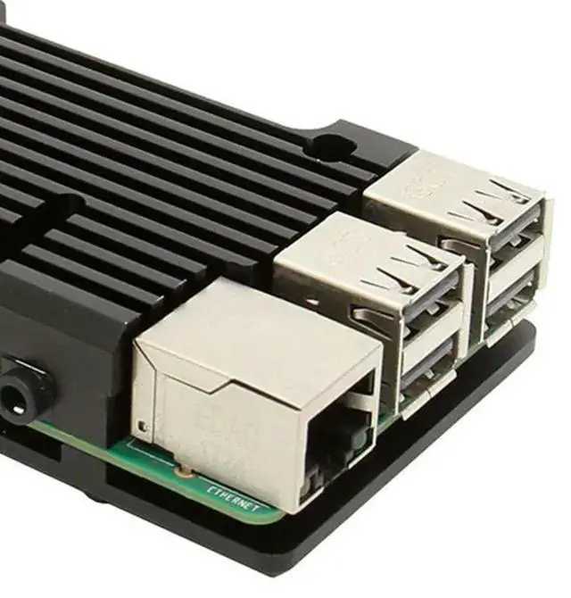 Alt view image 4 of 4 - Case for Raspberry Pi 3 Model B B+ Aluminum Enclosure with w/ Dual Cooling Fan