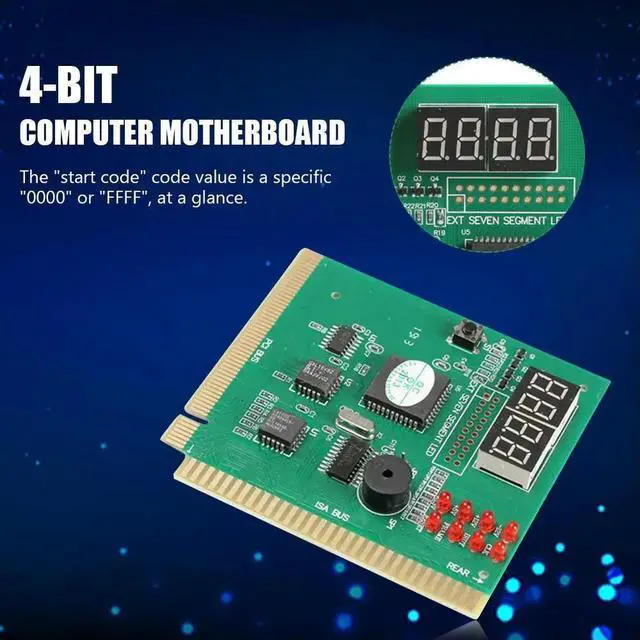 Alt view image 2 of 4 - 4-Digit PC Analyzer Computer Diagnostic Post Card Motherboard Fault Tester for ISA PCI Bus Main Board