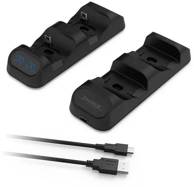 Alt view image 2 of 4 - For Switch Pro Controller Charging Dock with Charging Indicator Dual Fast Controller Charger for PS5/Xbox Series S/X Controller