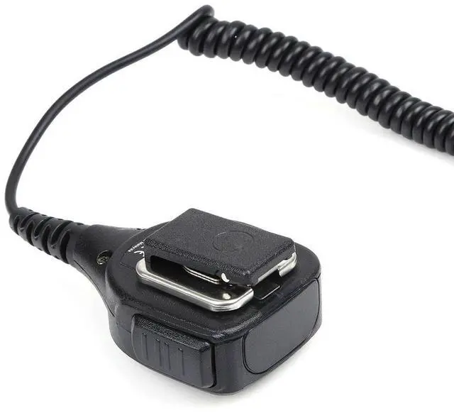 Alt view image 4 of 4 - 2 Pin Portable Handheld Walkie Talkie Microphone 360 Degree Clip Hand Remote Speaker Mic Replacement for CP200