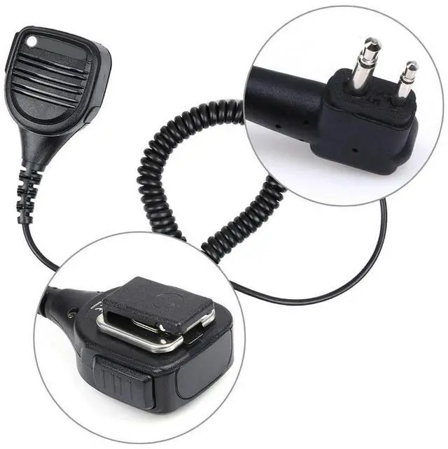 Main image of 2 Pin Portable Handheld Walkie Talkie Microphone 360 Degree Clip Hand Remote Speaker Mic Replacement for CP200