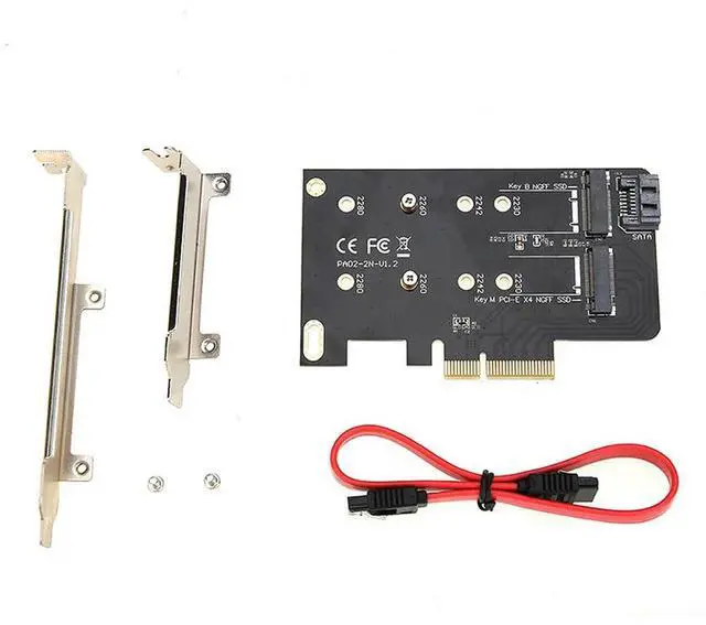 Alt view image 4 of 4 - M.2 B+M Key SSD To PCI-E X4 Adapter Converter Card PCIE Adapter M.2 NGFF SSD To PCI-E X4 Expansion Card