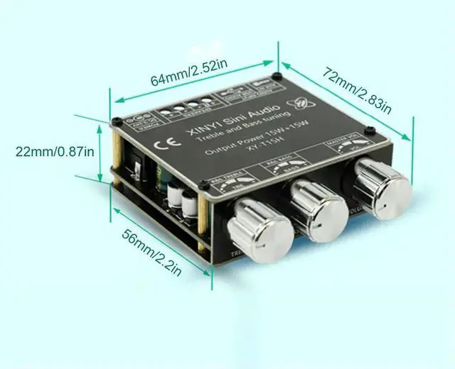Alt view image 4 of 4 - XY-T15H Stereo Audio Power Amplifier Board Module Bluetooth-Compatible 5.1 APP Control for DIY Wireless Speakers