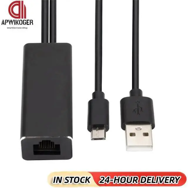Main image of Micro USB Power to RJ45 100M Network Card Adapter Gadgets for Chromecast/Fire TV Stick TV Converter Accessory