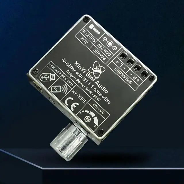 Alt view image 3 of 4 - XY-Y50L Stereo Audio Power Amplifier Board Module Bluetooth-Compatible 5.1 AUX USB Dual Channel Infrared Remote Control