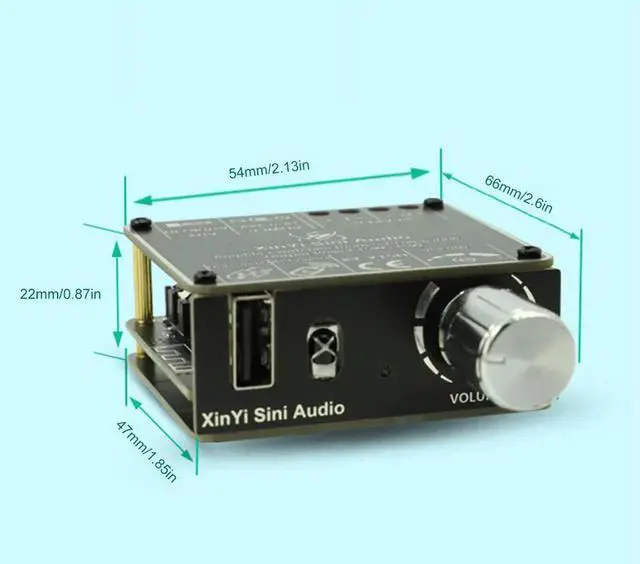 Alt view image 4 of 4 - XY-Y50L Stereo Audio Power Amplifier Board Module Bluetooth-Compatible 5.1 AUX USB Dual Channel Infrared Remote Control