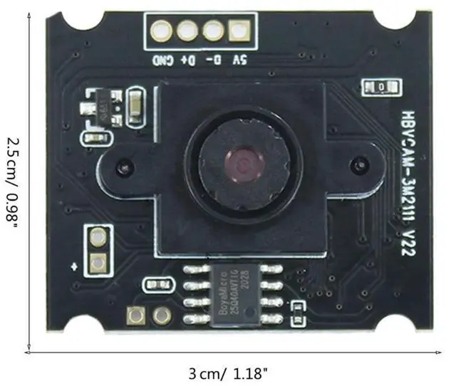 Alt view image 4 of 4 - OV3660 USB Camera Module Support-OTG 1080P 3MP Video Camera Module 64°/3.5mm Wide Angle Manual-Focus Lens for Face Recognition