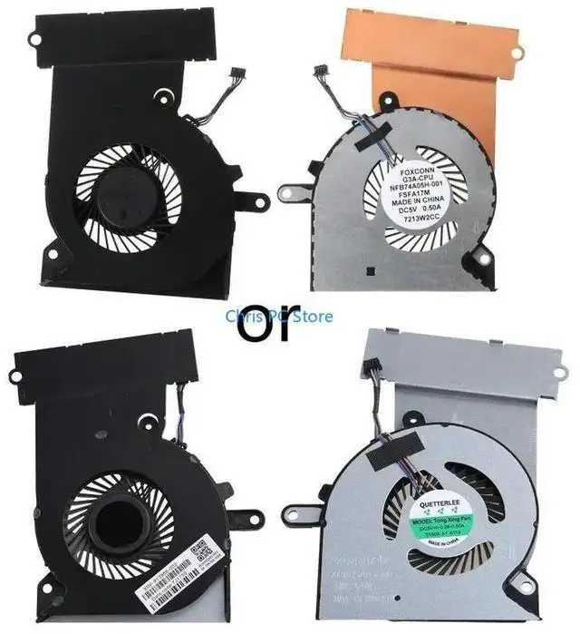 Alt view image 3 of 4 - Laptop CPU Cooling Fan Motherboard Air Compatible for OMEN 15-CE 17-AN Quiet Silent Control Replacement