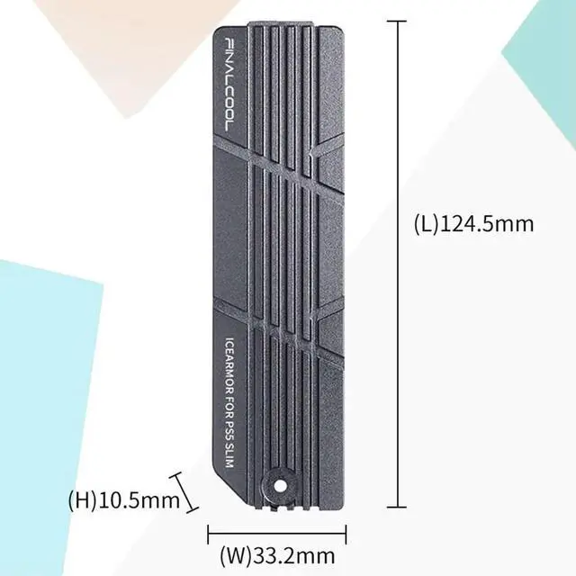Alt view image 4 of 4 - For PS5 Slim SSD Heatsink with Silicone Pads M.2 Heatsink SSD Solid State Drive for 2280 M.2 NVMe SSD