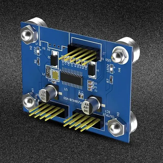 Alt view image 4 of 4 - 9Pin USB Splitter Expansion Card 1 to 2 USB2.0 9-Pin Extension Adapter Board For Desktop Motherboardd Header