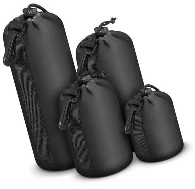 Alt view image 3 of 4 - 4Pcs Waterproof Camera Case Drawstring Bag Vintage DSLR Camera Bag Soft Lens Case Gadget for Traveling Camera Bag