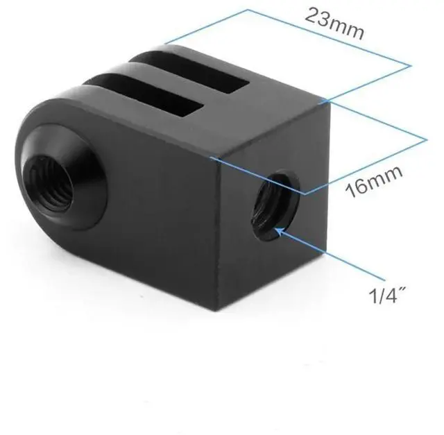 Main image of 360 Degree Rotating Swivel Pivot Arm Adapter For Gopro Hero 3 3+ 4 Camera Black & Cnc Aluminum Alloy Mini Tripod Mount