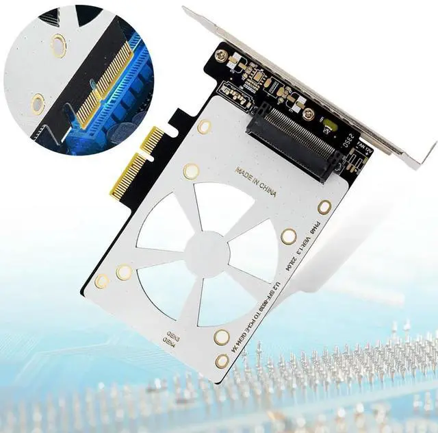 Alt view image 3 of 4 - U.2 SFF-8639 To PCI-EX4 Expansion Card 4000MB/s U.2 To PCIe Adapter Riser X4/X8/X16 Slot PCI-E GEN3 Support U.2 NVME SSD
