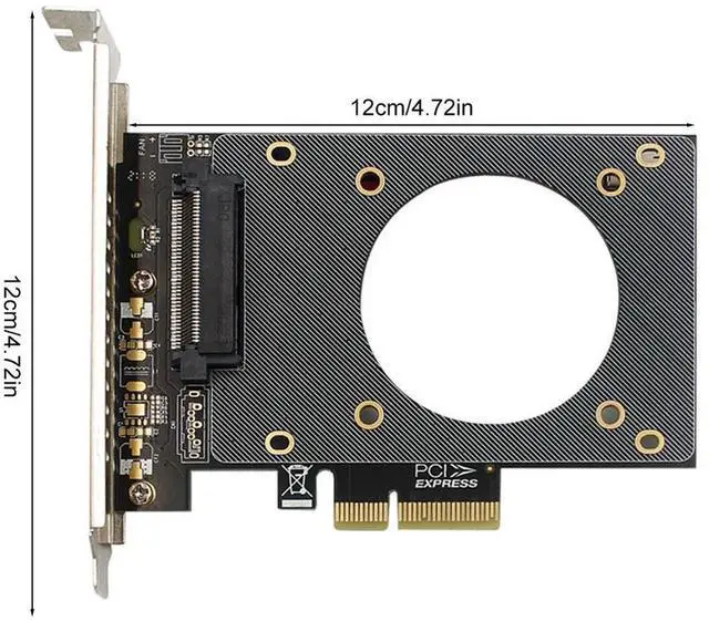 Alt view image 4 of 4 - U.2 SFF-8639 To PCI-EX4 Expansion Card 4000MB/s U.2 To PCIe Adapter Riser X4/X8/X16 Slot PCI-E GEN3 Support U.2 NVME SSD
