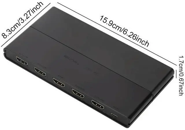 Alt view image 4 of 4 - HDMI-Compatible Switcher Multi-Purpose HDMI-Compatible Converter Easy Install 1080P HD Audio Video Splitter for TV Streaming Box