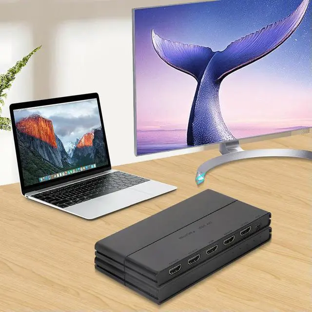 Alt view image 2 of 4 - HDMI-Compatible Switcher Multi-Purpose HDMI-Compatible Converter Easy Install 1080P HD Audio Video Splitter for TV Streaming Box