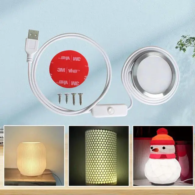 Alt view image 3 of 4 - LED Lamp Kit LED Light Parts Diy Model w/ Switch 3D Printer LED Lighting Kit Nightlight Model Without 3D Printing Parts