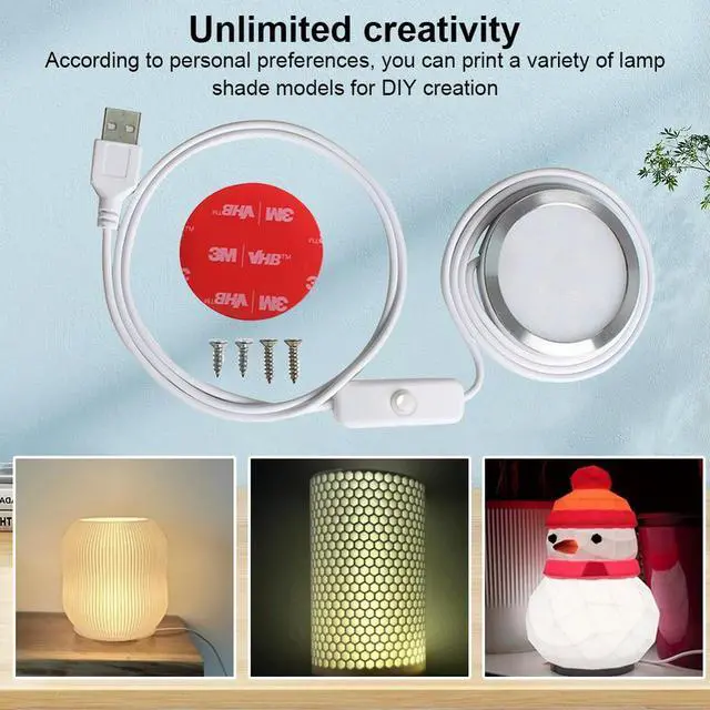 Alt view image 4 of 4 - LED Lamp Kit LED Light Parts Diy Model w/ Switch 3D Printer LED Lighting Kit Nightlight Model Without 3D Printing Parts