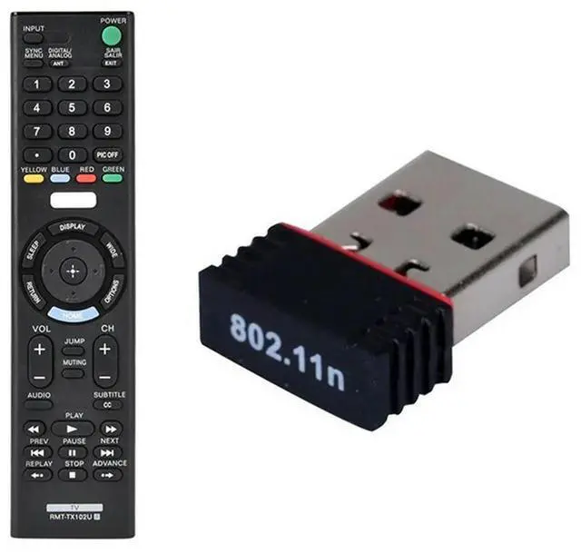 Alt view image 3 of 7 - Realtek USB Wireless 802.11B/G/N Lan Card Network Adapter RTL8188 & Tv Remote Control For Rmt-Tx102u