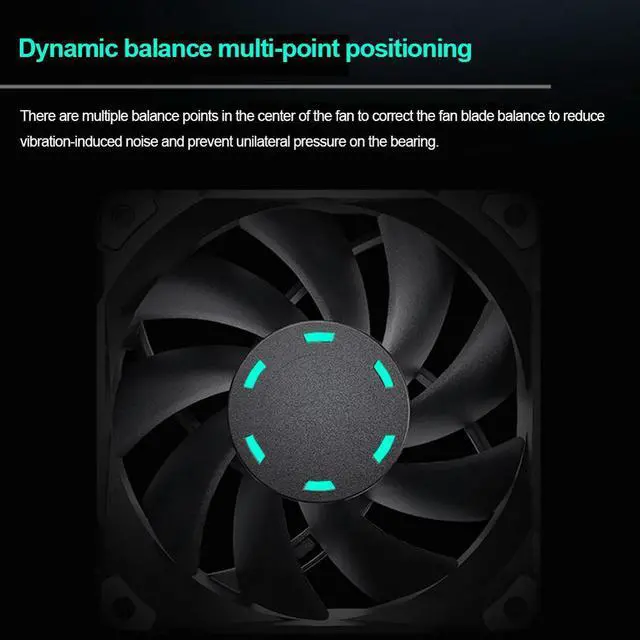 Alt view image 4 of 4 - Cooling Case Fan 4-Pin PWM Computer Case Fan 1800RPM Silent Cooling Fan with Hydraulic Bearing for Computer Cases Cooling