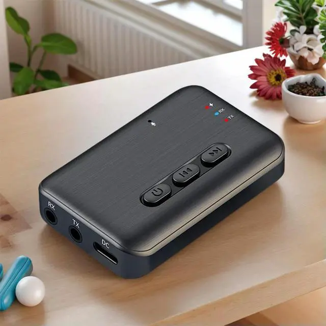 Alt view image 2 of 4 - BT 5.3 Audio Transmitter Receiver Support TF Card Wireless Audio Adapter Music Receiver for Home Speakers Wired Headphones