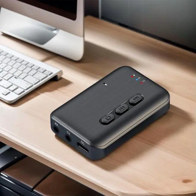 Alt view image 3 of 4 - BT 5.3 Audio Transmitter Receiver Support TF Card Wireless Audio Adapter Music Receiver for Home Speakers Wired Headphones