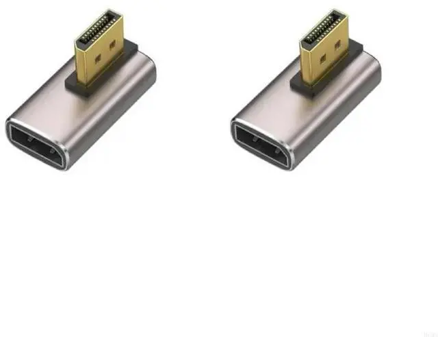 Alt view image 4 of 7 - 8K DisplayPort 1.4 Adapter 90 Degree Gold Plated Adapter DisplayPort Male to Female Vertical Connectors