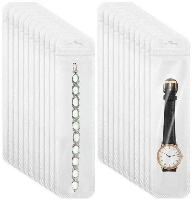 Alt view image 2 of 7 - 100Pcs Pen Packaging Bags, Transparent Pen Bags For Beaded Pens Reseale Pouch Zipper Bags For Pen Keychain