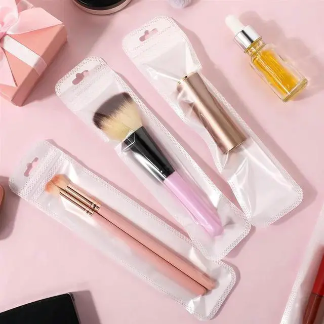 Alt view image 4 of 7 - 100Pcs Pen Packaging Bags, Transparent Pen Bags For Beaded Pens Reseale Pouch Zipper Bags For Pen Keychain