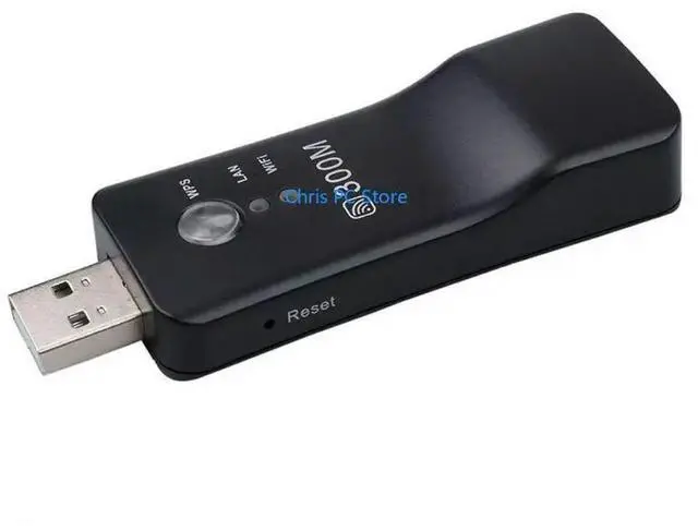 Alt view image 2 of 7 - Wireless Adapter 300Mbps Universal Card RJ-45 Wi-fi Repeater Mode for TV Car Headset