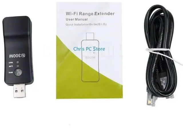 Alt view image 4 of 7 - Wireless Adapter 300Mbps Universal Card RJ-45 Wi-fi Repeater Mode for TV Car Headset