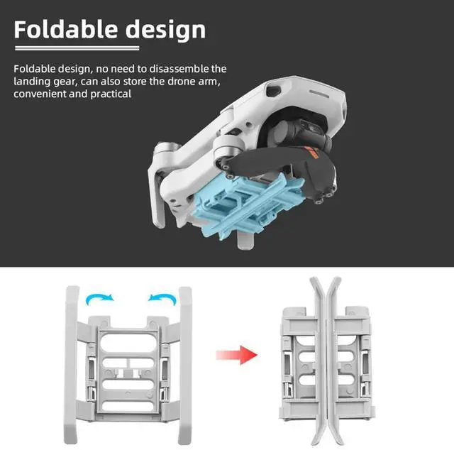 Alt view image 4 of 4 - Protector Drone Accessories Landing Gear Leg Height Foldable Landing Gear Tripod Stand for Mini 2/Mavic Mini
