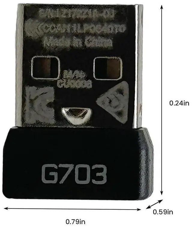 Alt view image 4 of 4 - Mouse Receiver Adapter USB Dongle Wireless Dongle Adapter Replacement for G703 Wireless Mouse