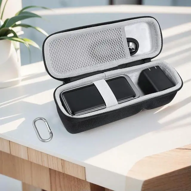 Alt view image 2 of 4 - Carrying Case Waterproof Portable Bag EVA Shockproof with Hand Rope & Carabiner for Anker Prime Power Bank 20000mAh 200W