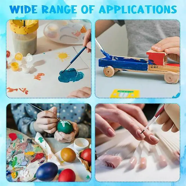 Alt view image 4 of 4 - 60 Pcs Tiny Paint Liner Brush, 5 Colors Detail Paint Brushes, Fine Tip Detail Brushes Kit For Nail Or Facial Painting